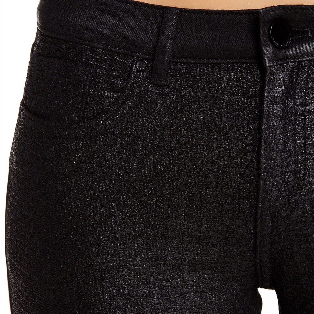 Elie Tahari Azella Coated Tweed Skinny Jeans